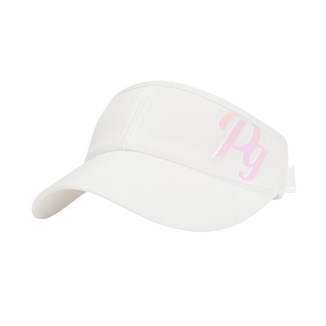 여성 러버 로고 리본 썬바이저