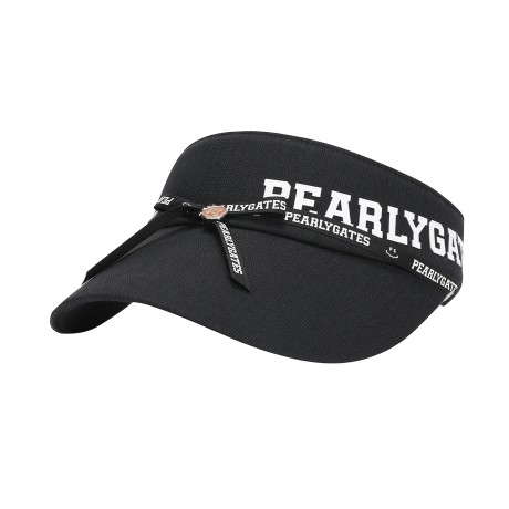 여성 로고 리본 밴딩 썬바이저