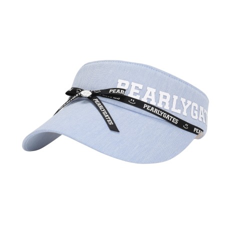 여성 로고 리본 밴딩 썬바이저