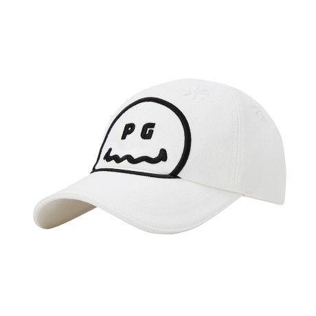 여성 배색 스마일 플로럴 볼캡