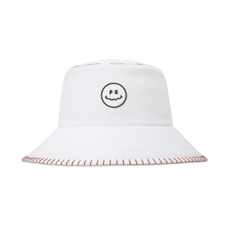 여성 시어서커 배색 스티치 버킷햇