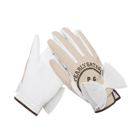 여성 더블 리본 스마일 양손 장갑