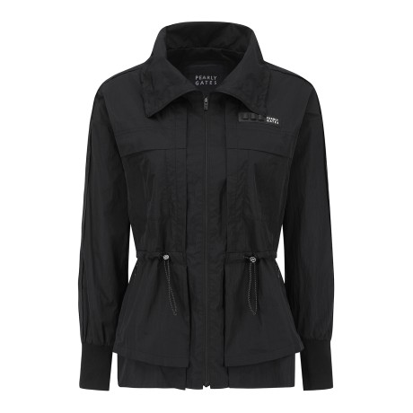 여성 메쉬 안감 스트링 롱 점퍼