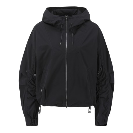 여성 스트링 슬리브 후드 점퍼