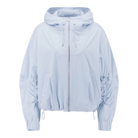 여성 스트링 슬리브 후드 점퍼