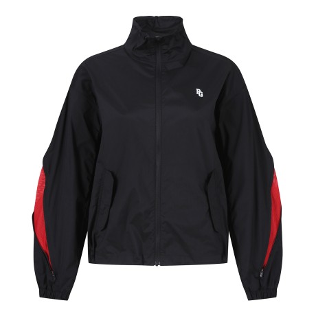 여성 메쉬 지퍼 여밈 스트링 점퍼