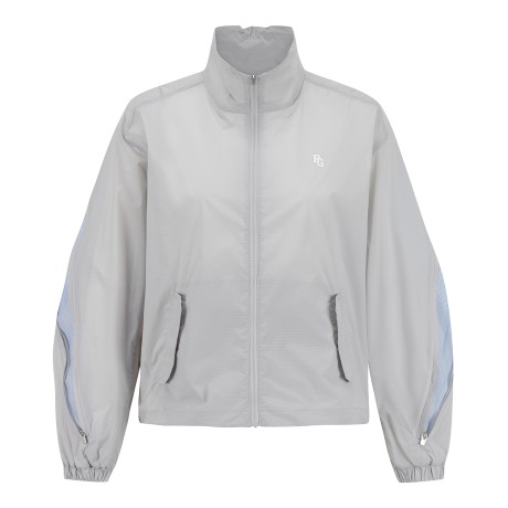 여성 메쉬 지퍼 여밈 스트링 점퍼