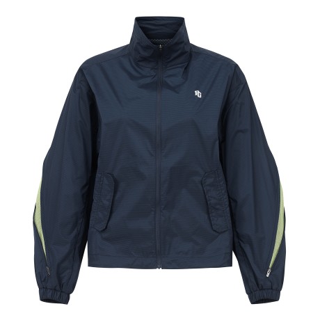 여성 메쉬 지퍼 여밈 스트링 점퍼