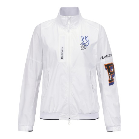 여성 스마일 솔리드 집업 점퍼