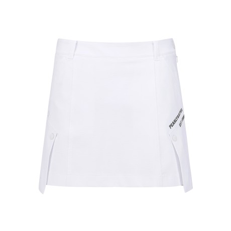 여성 언발란스 백 플리츠 큐롯 스커트