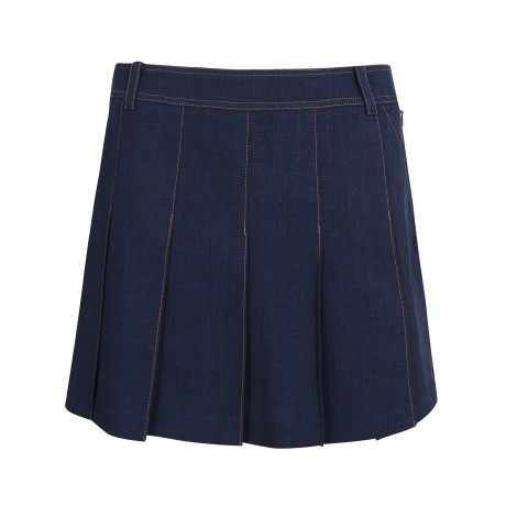 여성 백 밴딩 플리츠 큐롯 스커트