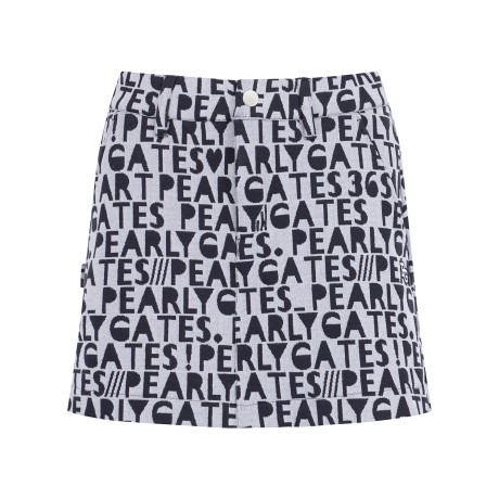 여성 로고 자카드 니트 스커트