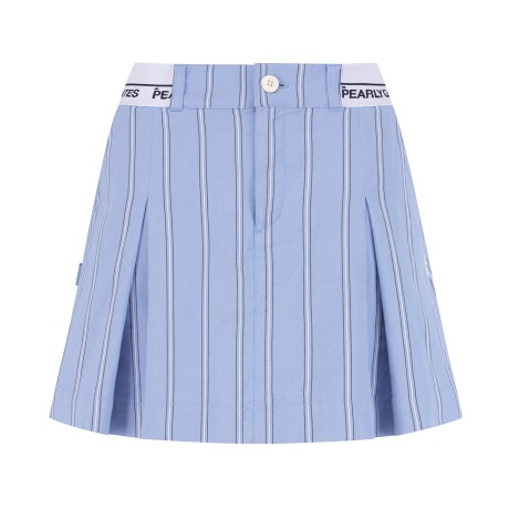 여성 스트라이프 로고 밴딩 인버티드 스커트