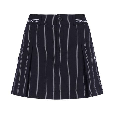 여성 스트라이프 로고 밴딩 인버티드 스커트