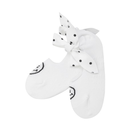 여성 도트 스트랩 스마일 발목양말