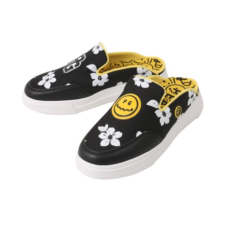 여성 스마일 플로럴 논스파이크 뮬