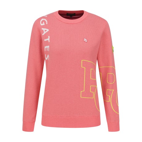 여성 울캐시 로고 방풍 니트