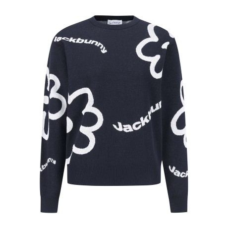 여성 잭바니 플라워 자카드 니트