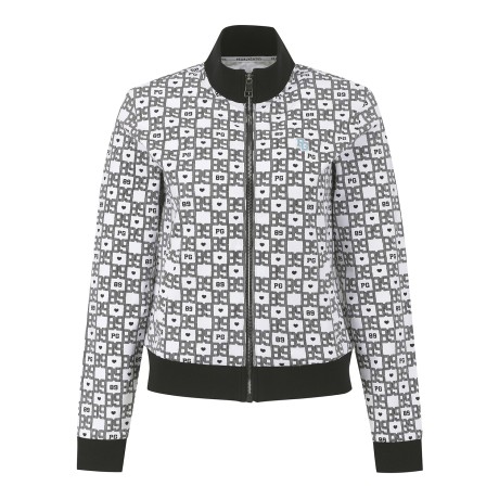 여성 로고 스트레치 집업 긴팔 티셔츠