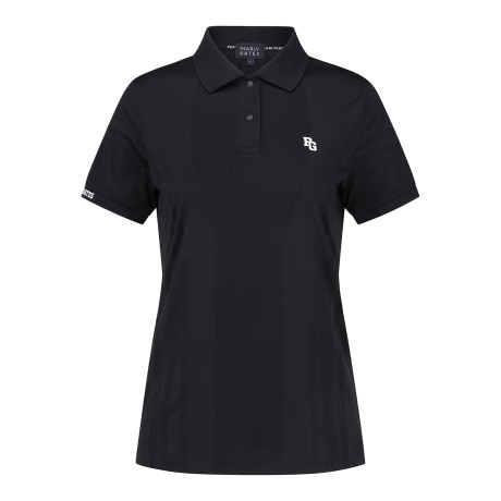 여성 메쉬 블록 칼라 반팔 티셔츠