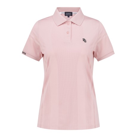 여성 메쉬 블록 칼라 반팔 티셔츠