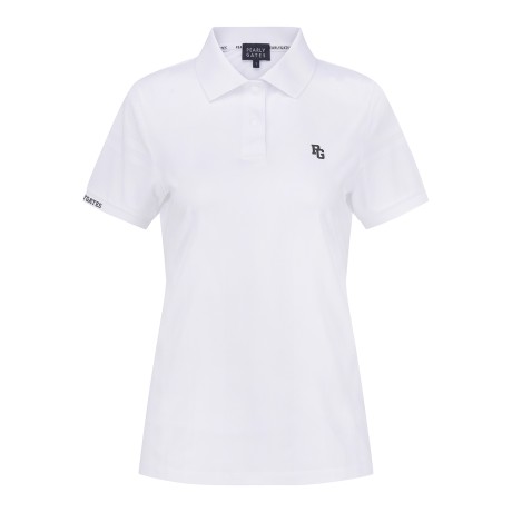 여성 메쉬 블록 칼라 반팔 티셔츠