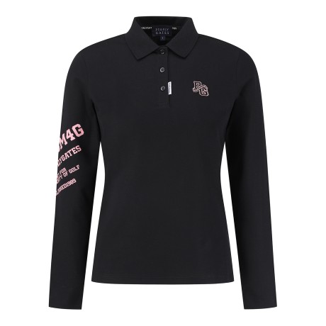 여성 로고 패치 PK 칼라 긴팔 티셔츠