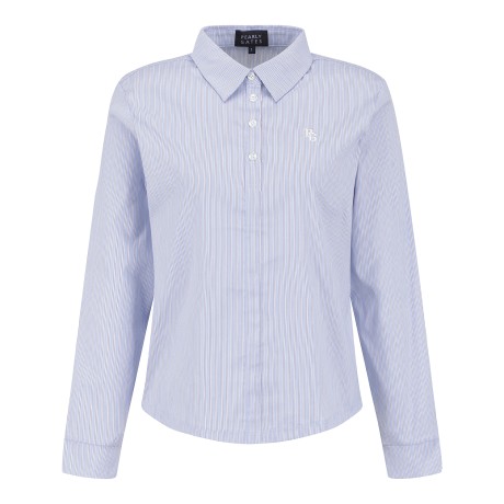 여성 스트라이프 셔츠형 티셔츠