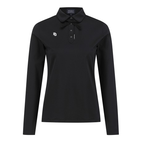 여성 탈착 리본 칼라 긴팔 티셔츠