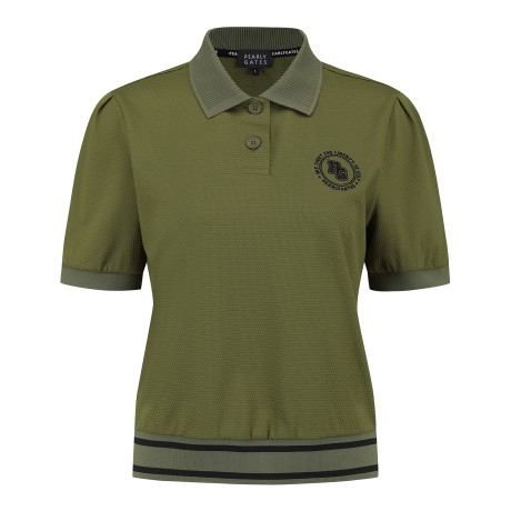 여성 퍼프 커프스 조직감 반팔 티셔츠