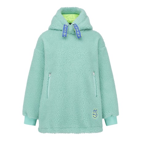 여성 로고 패치 덤블 후드 티셔츠