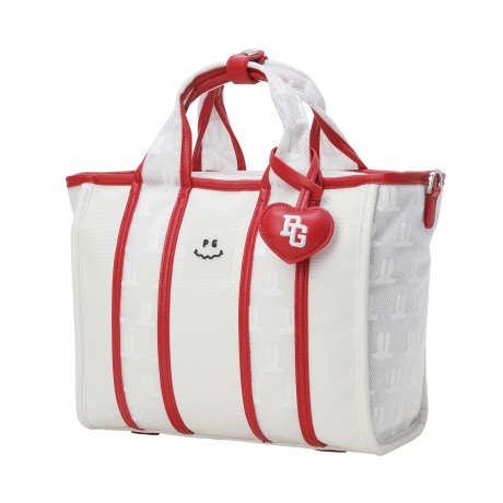 배색 스마일 파이핑 투웨이 가방