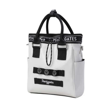 여성 스마일 웨빙 레터링 투웨이 토트백