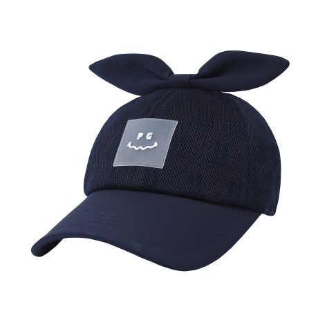 여성 리본 탈착 바니 메쉬 볼캡