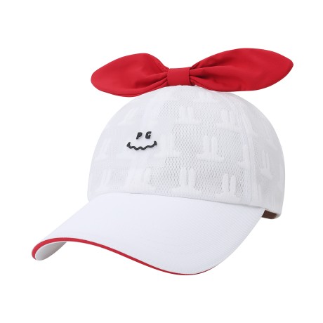 여성 리본 탈착 바니 메쉬 볼캡