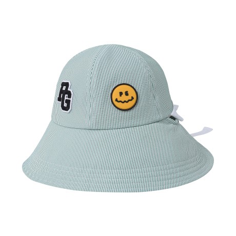 여성 스마일 시어서커 언밸런스 햇