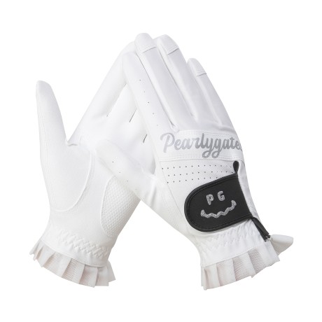 여성 프릴 블록 스마일 양손장갑