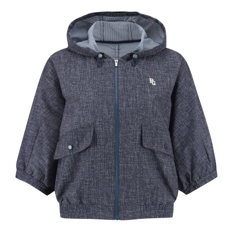 여성 시어서커 돌먼 후드 점퍼