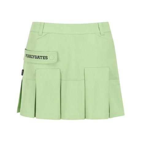 여성 로고 스트랩 인버티드 큐롯 스커트