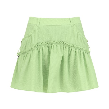 [이예원프로 착장] 여성 시어서커 스트링 프릴 큐롯 스커트