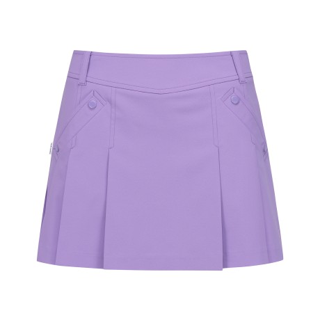 여성 솔리드 플리츠 큐롯 스커트