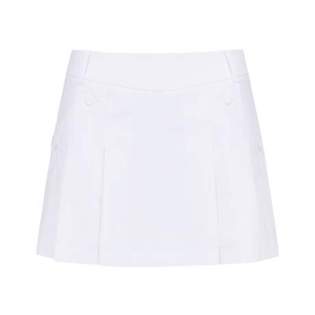 여성 솔리드 플리츠 큐롯 스커트