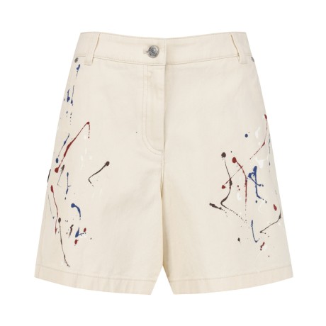 여성 백 스마일 스플래터 프린팅 쇼츠
