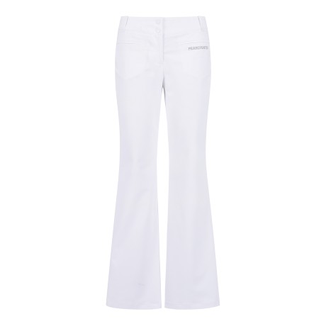 여성 백 로고 밴딩 부츠컷 팬츠