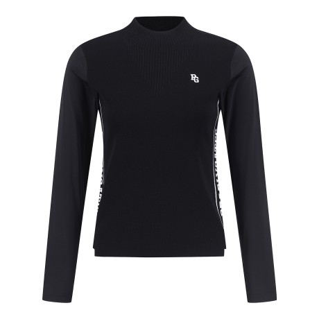 여성 냉감 슬리브 사이드 로고 니트