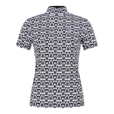 여성 로고 패턴 스트레치 반팔 티셔츠