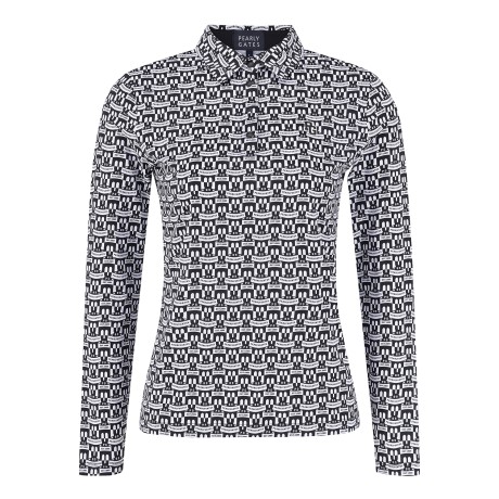 여성 로고 패턴 냉감 긴팔 티셔츠