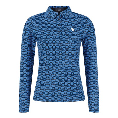 여성 로고 패턴 냉감 긴팔 티셔츠