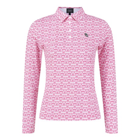 여성 로고 패턴 냉감 긴팔 티셔츠