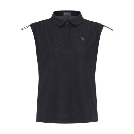 여성 스트링 슬리브리스 티셔츠